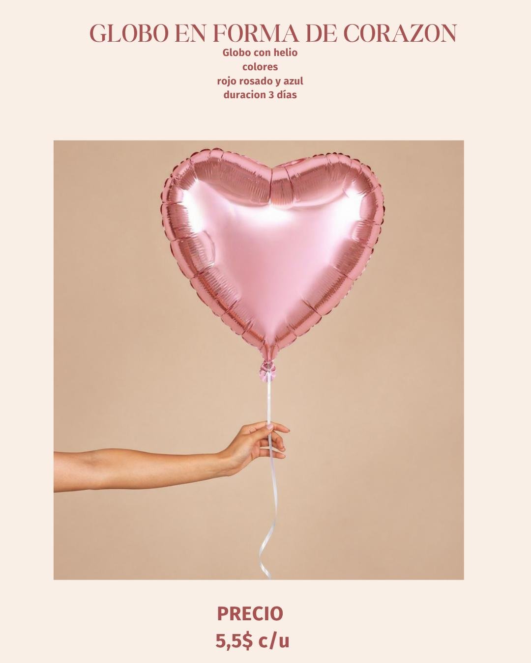 Globo en forma de corazón